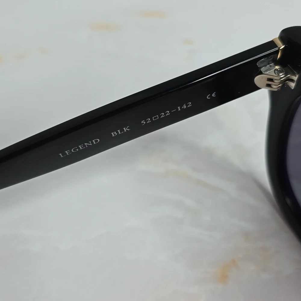 Elton john legend black studded polarized oversized acetate sunglasses